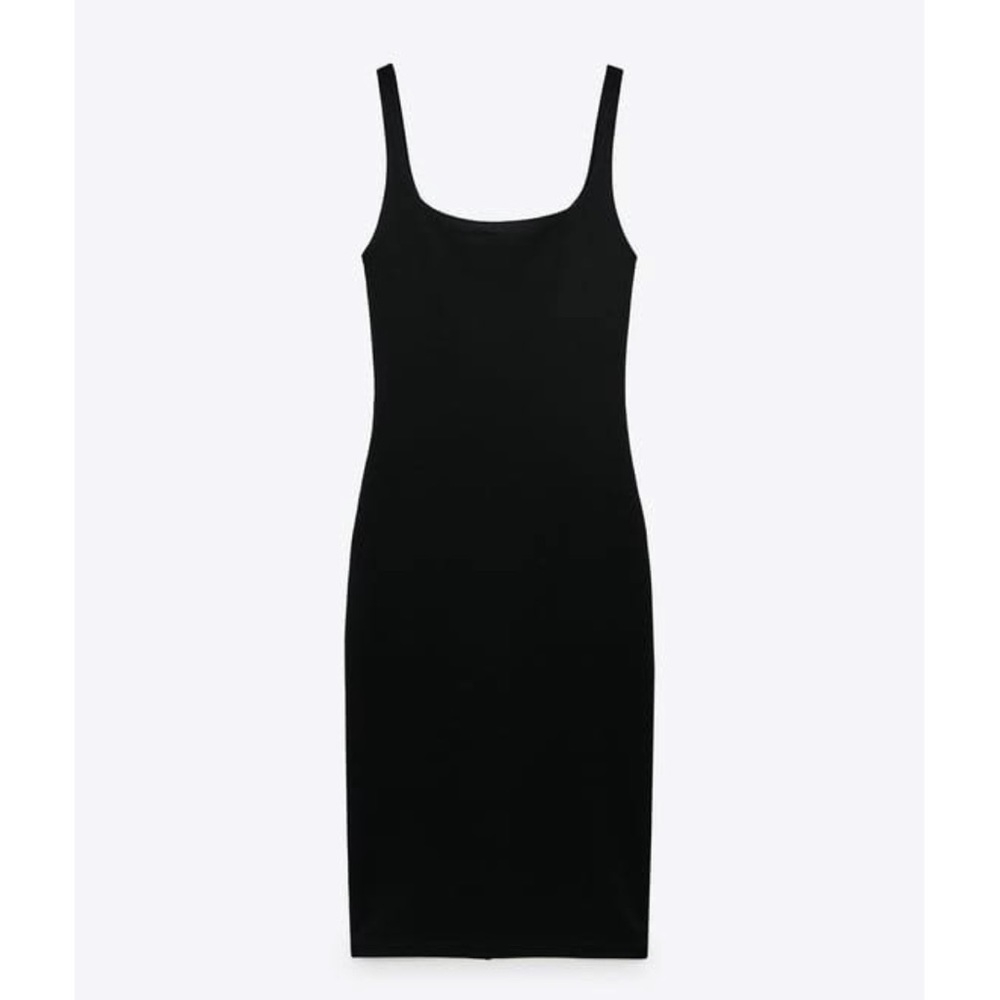 Black bodycon midi dress 🖤 ZARA